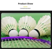 Volant de badminton en plumes de canard pour entraînement de tournoi, or, classe B n°1, haute performance de vol