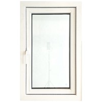 Fenêtre à battant en PVC durable avec verre trempé 5 mm 12A 5 mm pour installations extérieures et zones de repas