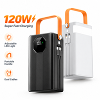 Batterie externe à charge rapide 120W, chargeur portable 100000mAh, grande capacité, extérieur, diffusion en direct, personnalisable