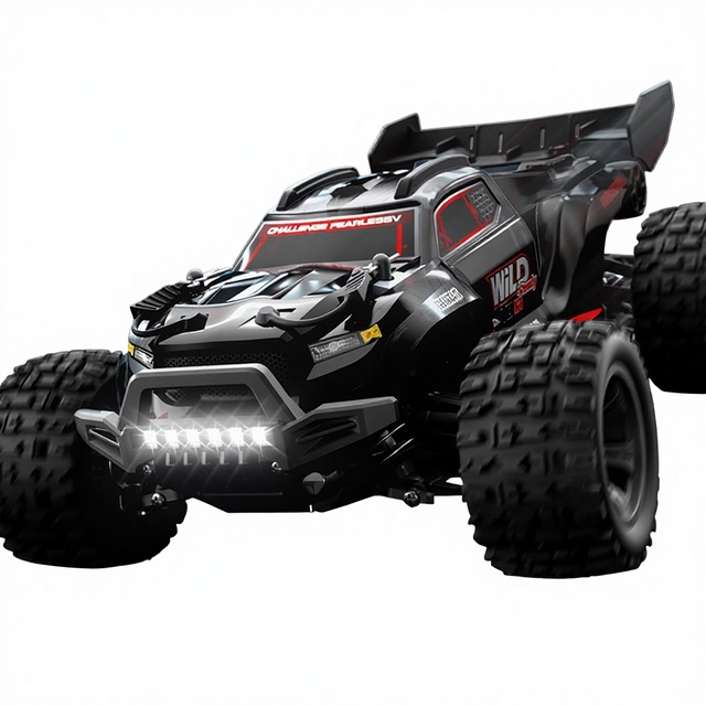 JJRC Cross-Border 1 18 Four-Wheel Drive High-Speed Carbon-Brush RC Car Bright LED Lights Independent Suspension Off-Road Toy