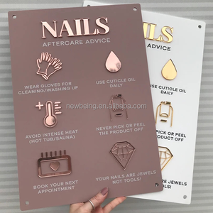 Personnalisé 3D Perspex Acrylique Logo d'entreprise Conseil après soin des ongles Plaque murale pour Studio de beauté Décor de Salon Manucure Magasin Pla - Product Image 4