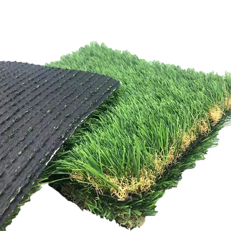 35 mm 4-Tones C-Shape Artificial Synthetic Grass for Home Garden Decoration