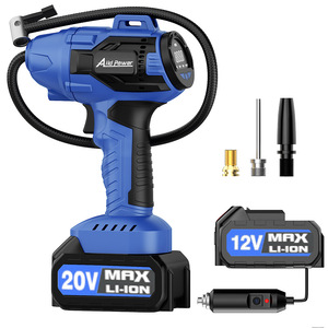 Aid Power Cordless Tire Inflator 20V Max Li-Ion <b>Battery</b> LCD Display Portable Car Motorcycle <b>Pump</b> - Product Image 1