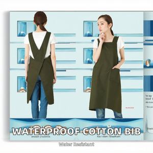 Nuevo Delantal de Algodón Impermeable y Moderno para Adultos, con 1-4 Bolsillos, sin Mangas, para Cocina, Catering, Repostería, Camareros y Trabajo - Product Image 4