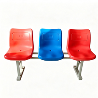 Sièges de tribune de stade intérieurs/extérieurs, simples, doubles ou triples, pour arènes de basketball et de football, chaises de spectateur en plastique avec accoudoirs