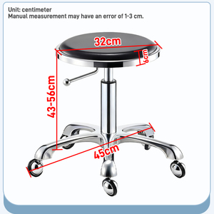 XFMC Moderne Spa Salon De Beauté Ascenseur À <span class=keywords><strong>Gaz</strong></span> Réglable Roulant Pivotant Salon De Manucure Petit Technicien Pédicure Tabouret Chaise avec Roues - Product Image 3