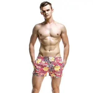 Floral Print Wholesale Boy's Beach Board Shorts Mens Sports Swimming Trunks