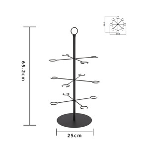 Porte-verres à vin pliable à trois niveaux, en fer, décoration créative pour la maison et les mariages, porte-gobelets - Product Image 6
