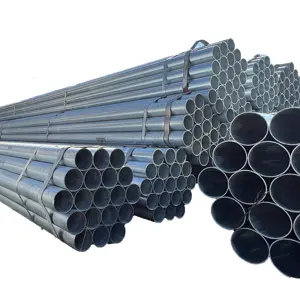 Tubo de acero galvanizado por inmersión en caliente, proporciona tubos de acero sin costura galvanizados con una longitud de 6-12m