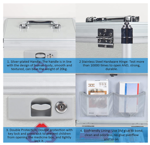 चिकित्सा की आपूर्ति किट आपातकालीन प्राथमिक चिकित्सा किट बॉक्स फार्मेसी के लिए अस्पताल स्कूल - Product Image 6