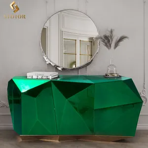 OEM benutzer definierte Diamant Smaragd Luxus Side board Anrichte Side board Buffet Side board Schrank Luxus