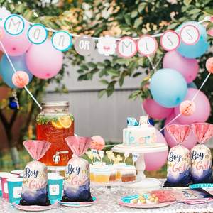 <span class=keywords><strong>Bolsa</strong></span> <span class=keywords><strong>de</strong></span> pie, 100 Uds., bolsas <span class=keywords><strong>de</strong></span> regalo <span class=keywords><strong>de</strong></span> revelación <span class=keywords><strong>de</strong></span> género, bolsas <span class=keywords><strong>de</strong></span> recuerdo <span class=keywords><strong>de</strong></span> caramelo <span class=keywords><strong>de</strong></span> acuarela azul rosa para niño y niña con lazos torcidos para Baby Shower - Product Image 6