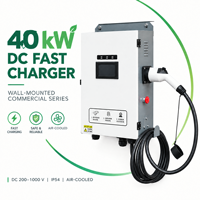 Borne de Recharge DC CCS2 40kW Double Pistolet OCPP 1.6J Paiement Rapide IP54 pour Centre Commercial, Parking, Bureau avec Écran Tactile, Compteur d'Énergie, Facturation et NFC