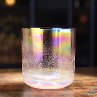 Bols chantants en quartz rose 432 Hz pour la méditation, la thérapie sonore et l'alchimie sonore, instruments de guérison en cristal