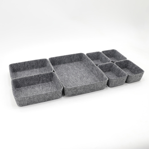 Organisateur de tiroir de bureau en feutre <span class=keywords><strong>Giot</strong></span>, ensemble de plateaux séparateurs pour rangement de bureau, trousse de maquillage et organisation de pots - Product Image 6