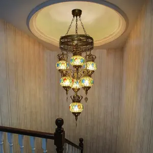 New Balls Thổ Nhĩ Kỳ Cổ Điển Chandelier Trần Moroccan Pendant Lamp Cho Phòng Khách Phòng Ngủ Đầy Màu Sắc Glass Chiếu Sáng Lịch Thi Đấu