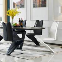 Chaise de salle à manger nordique en acier inoxydable et cuir, style luxe léger, pour restaurant et maison, chaise moderne simple avec dossier, pour coiffeuse et maquillage