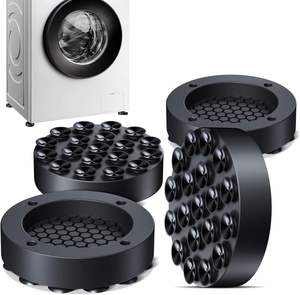 Patins anti-vibrations écologiques robustes pour lave-linge, sèche-linge, réfrigérateur, en feutre durable, avec support réglable - Product Image 1