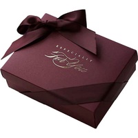 Boîtes de papier en carton à chocolat imprimées sur mesure avec gaufrage pour cadeaux de fête Cadeaux de mariage Ruban d'accessoires de vêtement