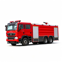 Camion pompier diesel Sinotruck HOWO 6x4 neuf avec réservoir d'eau de 7001-10000L, transmission manuelle, 351-450 ch, Euro 5, Hubei