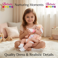 Poupées Bébés Reborn Belinda 12 Pouces en Vinyle Réalistes avec Sucette et Hochet – Jouets et Cadeaux pour Bébés Reborn