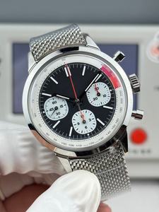 Montre mécanique avec cadran noir et fonction chronographe - Product Image 4