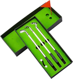 Mini Golf Club Pen Set Geschenke für Mann Papa Lustige Büro Souvenir Geburtstags geschenke für Boss Coworker Einzigartige Neuheit Golf Game Desktop