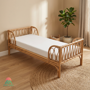 เตียงเด็กหวาย นัท มินห์ ดีไซน์ทรอปิคอล รุ่นธรรมชาติ สำหรับเด็กอายุ 3-8 ปี - Product Image 4