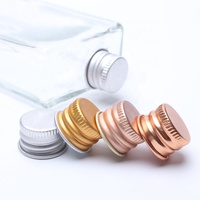 Vente en gros de couvercles filetés en aluminium 18mm 20mm 24mm 28mm Bouchons à vis en métal aluminium noir argenté or pour bouteilles bocaux