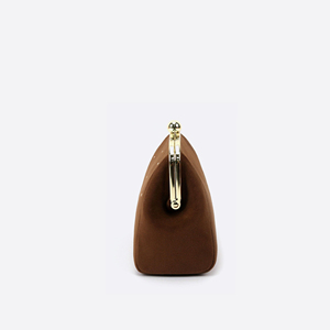 Pochette cosmétique décorative en velours avec fermoir métallique et poignée pour cadeaux de demoiselles d'honneur et rangement de maquillage - Product Image 4
