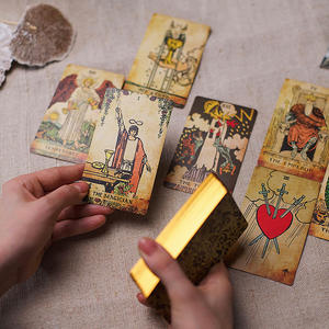 Drucken Gold vergoldete Kanten <span class=keywords><strong>Tarot</strong></span> inspirieren positives Affirmation Deck Benutzer definierte <span class=keywords><strong>Tarot</strong></span> karte mit Reiseführer - Product Image 2