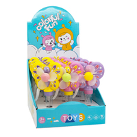 Wholesale Halal Hand Crank Butterfly Fan Toy Candy with Fruit Tablet Sugar Box Packaging for Kids Novelty Sweets
