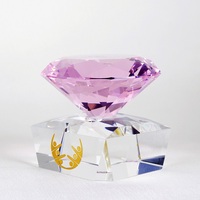 Trophées en cristal rose personnalisés, trophées en verre, trophées de concours de beauté