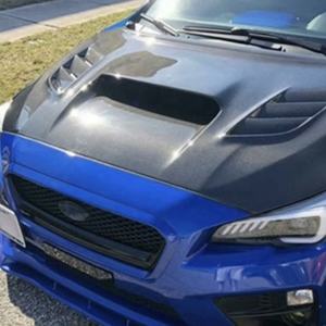 Capó Delantero de Fibra de Carbono para Toyota <span class=keywords><strong>Subaru</strong></span> WRX & STI 2015-2019 <span class=keywords><strong>Impreza</strong></span> 11 Sedán Estilo VRS, Cubierta de Capó Ventilada Kit de Carrocería - Product Image 4