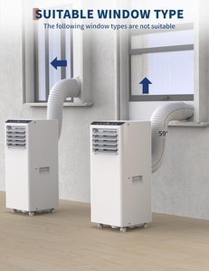 Climatiseur portable de 8 000 <span class=keywords><strong>BTU</strong></span> : unité 3 en 1 avec mode « Suivez-moi », conçu pour les espaces jusqu'à 350 pieds carrés. Minuterie 24 heures - Product Image 6