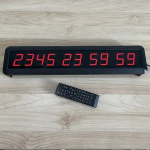 Relógio digital de montagem na parede, temporizador de contagem regressiva de 1.8 polegadas, hora de 9999 dia