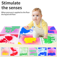 6 pièces de tuiles sensorielles colorées en ABS pour tout-petits, tapis sensoriels liquides, coins d'activités tactiles amusants, jouets éducatifs en forme de cercle