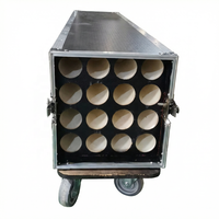 Flight case sur mesure pour 16 microphones avec séparateurs, type road case