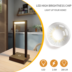Nuove Lampade da Tavolo Quadrate per Interni ed Esterni, Moderne con Controllo Touch, Decorative, Ricaricabili <span class=keywords><strong>a</strong></span> Batteria, <span class=keywords><strong>Lampada</strong></span> LED - Product Image 6