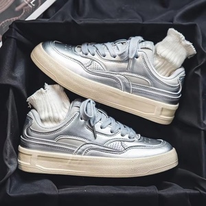 35-46 Plus Size Couple <b>Shoes</b> New <b>Style</b> White Sneakers Sports Casual Skate <b>Shoes</b> Trendy and Versatile <b>Shoes</b> for Men Bread <b>Shoes</b> - Product Image 2