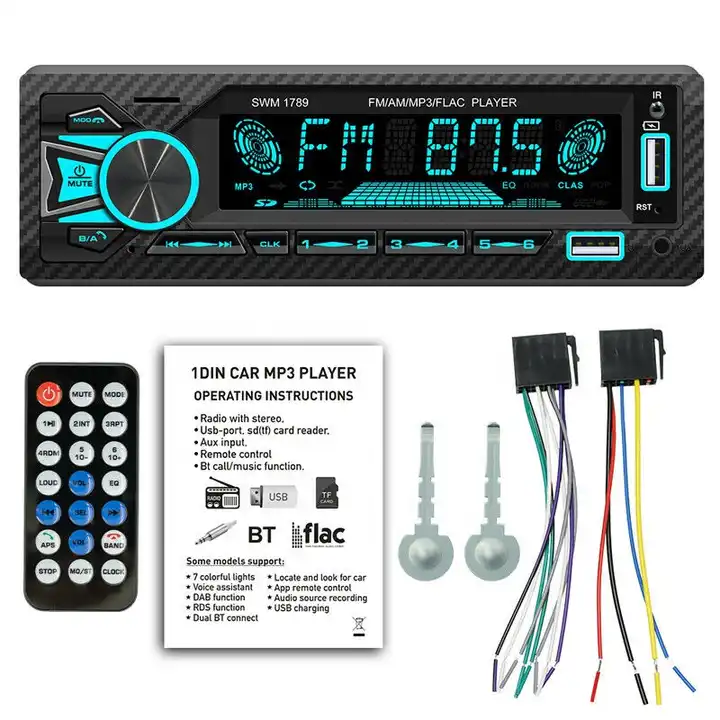 Generic Car MP3 Player With SD Card Slot, USB, Fm Radio AUX & BT