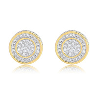 Boucles d'oreilles rondes en zircon CZ pour femmes, bijoux à clou, glaçage pour rappeur, 2022