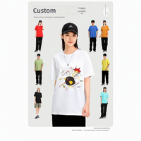 T-shirts personnalisés pour hommes, manches courtes, col rond, coupe ample, en coton pur, avec logo imprimé, pour promotion, fêtes, uniformes de classe, DIY
