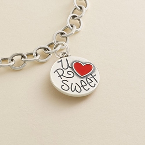 Colgante <span class=keywords><strong>de</strong></span> Plata <span class=keywords><strong>de</strong></span> Ley S925 James Avery con Eslabón <span class=keywords><strong>de</strong></span> Corazón para Doghouse, Skateboard, Rosa y Amor, Colgante Esmaltado Temático - Product Image 4