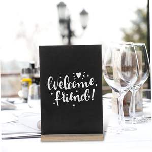 AUTSUPPL 1Pc Wooden Small Chalkboard Message Board with Base Double Sided Board for Office Kitchen <strong>Wedding</strong> Decor for Notes Drawi - Product Image 1
