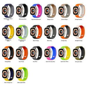 <span class=keywords><strong>Bracelet</strong></span> en silicone directement de l'usine pour IWatch 49mm 46mm 45mm 44mm, <span class=keywords><strong>bracelet</strong></span> Ocean pour <span class=keywords><strong>Apple</strong></span> <span class=keywords><strong>Watch</strong></span> <span class=keywords><strong>Ultra</strong></span> 2, bande 9 8 7, <span class=keywords><strong>bracelet</strong></span> en caoutchouc - Product Image 2