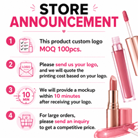 Op maat gemaakte logo-doodle transparante lipgloss OEM kleine oplage ondersteuning hydraterende anti-kloofjes aardbei watermeloen fruit lipgloss