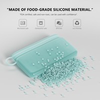 Sacs de conservation alimentaire en silicone de qualité alimentaire réutilisables, étanches et refermables, pour la cuisine