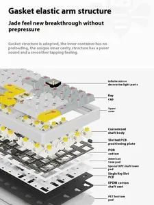 Clavier mécanique Tir-mode Bee avec T&I X100, alliage d'aluminium CNC, BT, clavier de jeu à échange à chaud, accessoires pour joueurs <span class=keywords><strong>PC</strong></span> - Product Image 3