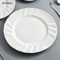 Vaisselle en porcelaine fine neuve en gros pour la restauration, les buffets, les hôtels, les restaurants, assiettes et plats en céramique blanche pour mariage